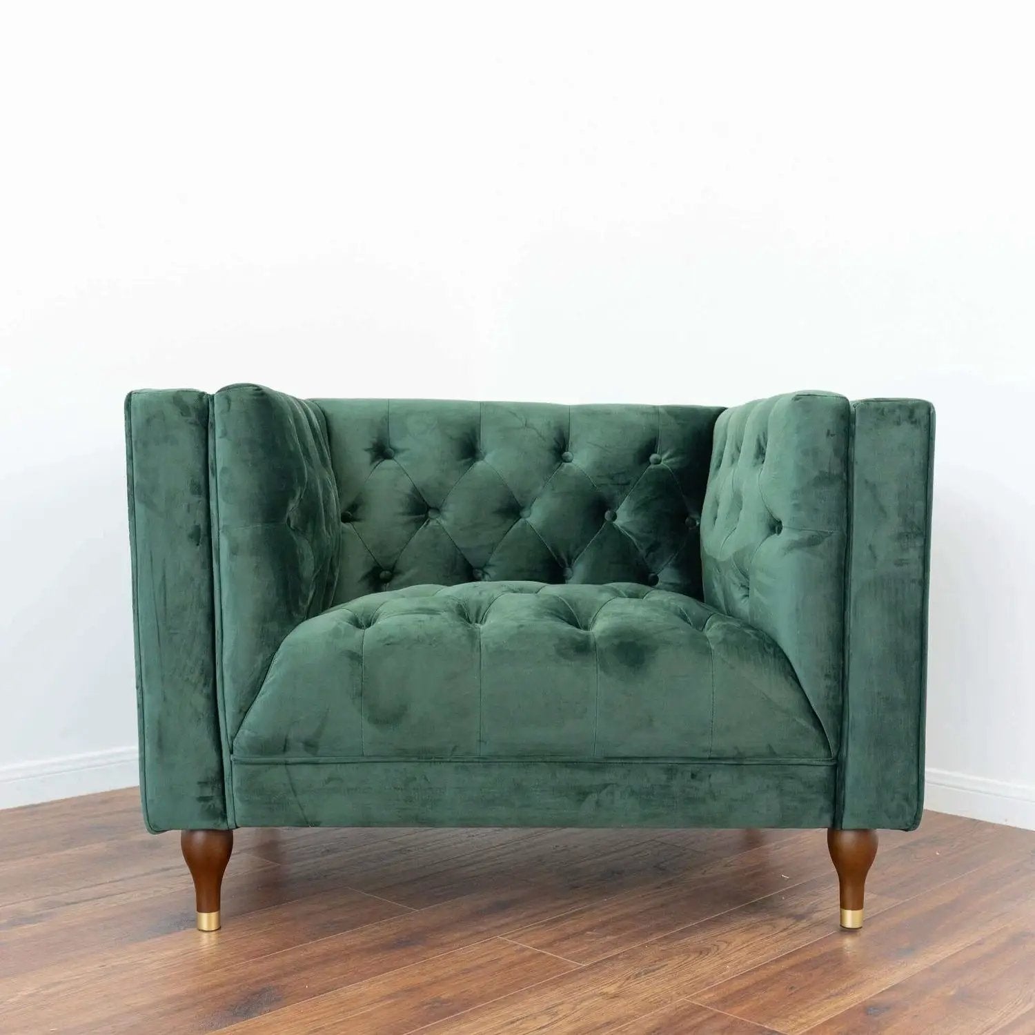 Evelyn - Mid-Century Modern Tufted Back Lounge Chair by HouseOfZazla