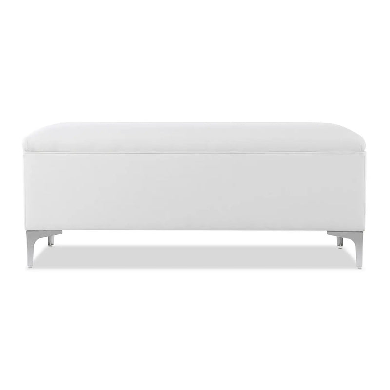 Madelyn - Modern Storage Bench - Bright White Dye by Unique Piece Furniture