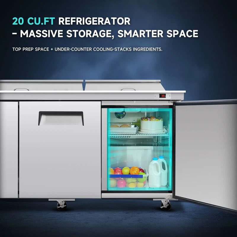 Orikool 72M IN Commercial Refrigerators Sandwich & Salad Prep Table by HouseOfZazla