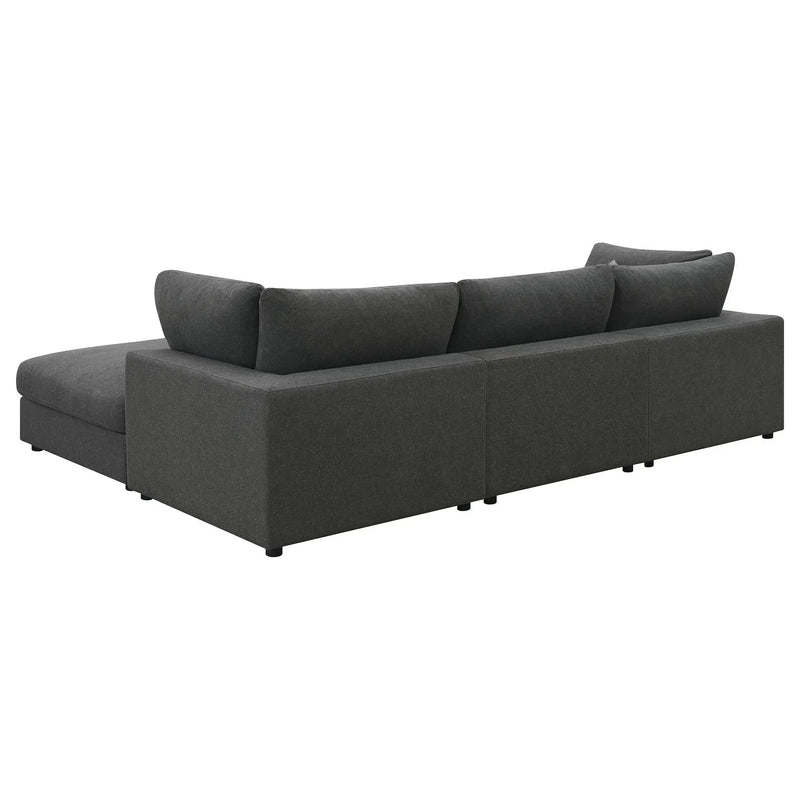 Serene 4-piece Upholstered Modular Sectional Sofa Charcoal by Unique Piece Furniture