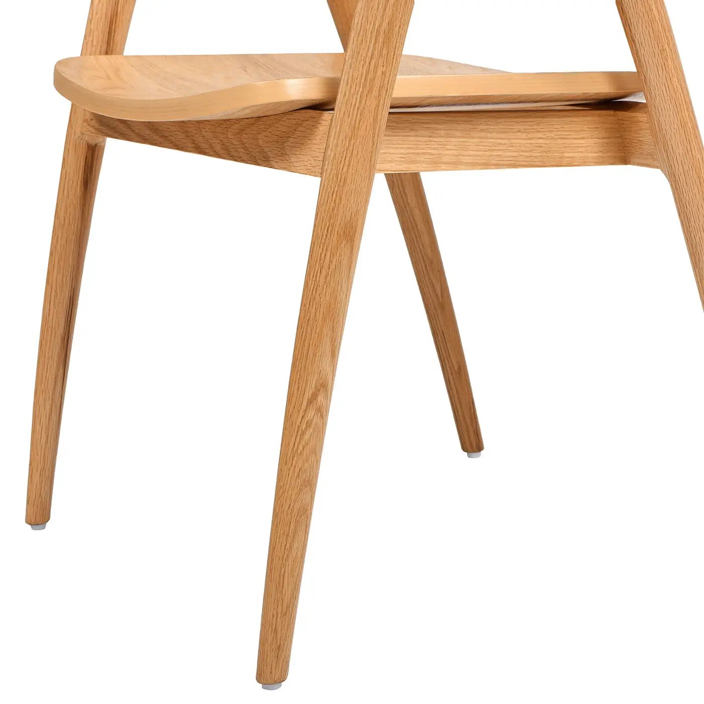 Simeon - Scandinavian Sculpted Dining Chair - Warm Natural Brown by HouseOfZazla