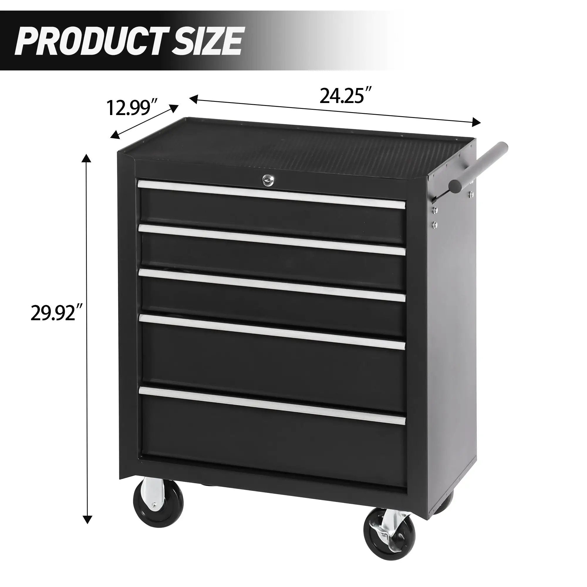5-Drawer Rolling Tool Chest w/Lock & Key by HouseOfZazla