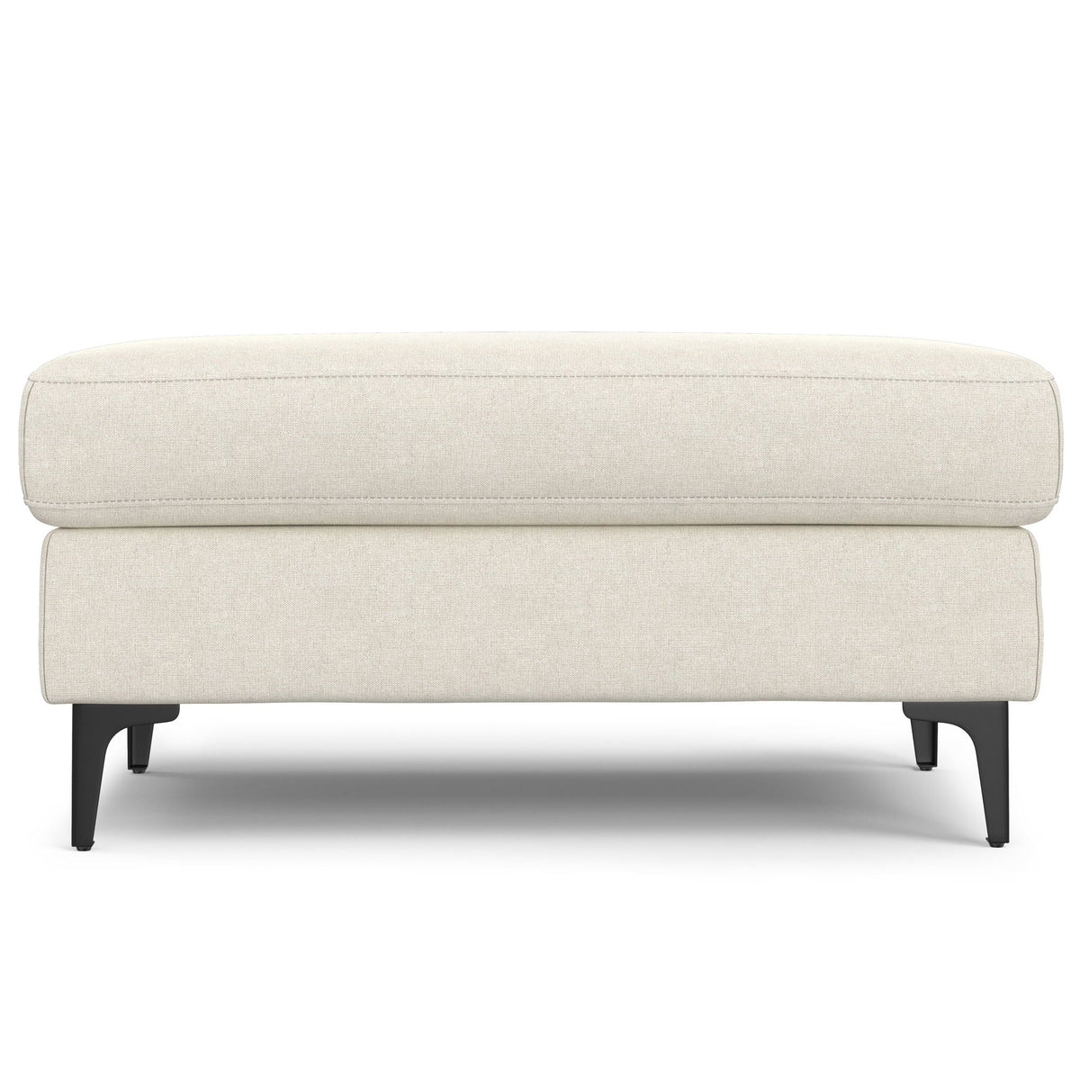 Versatile Mid Century Ottoman with Eco-Friendly Upholstery - Beige or Dark Gray, photo 15 of 26
