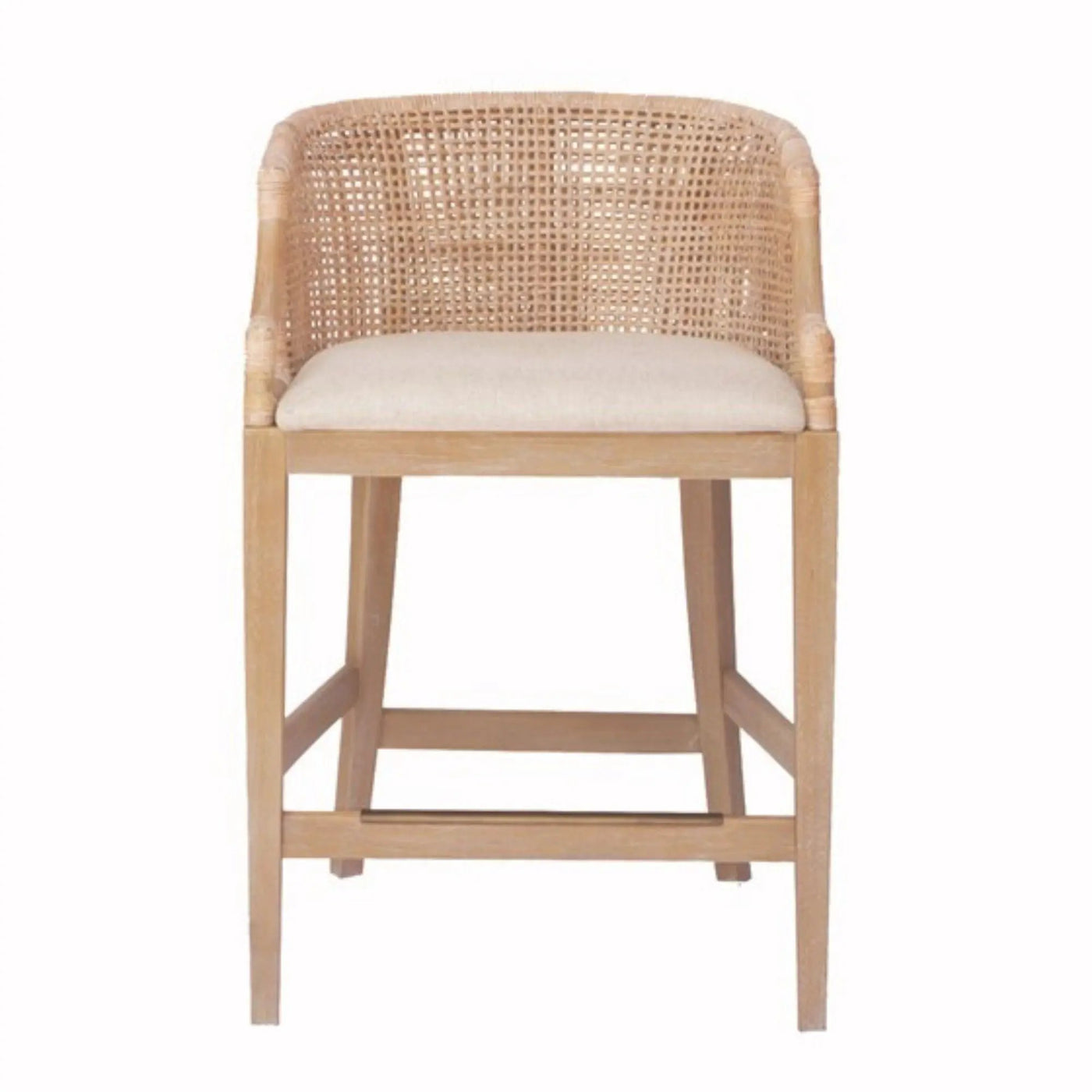 Casual Handcrafted Rattan Counter Stool by HouseOfZazla