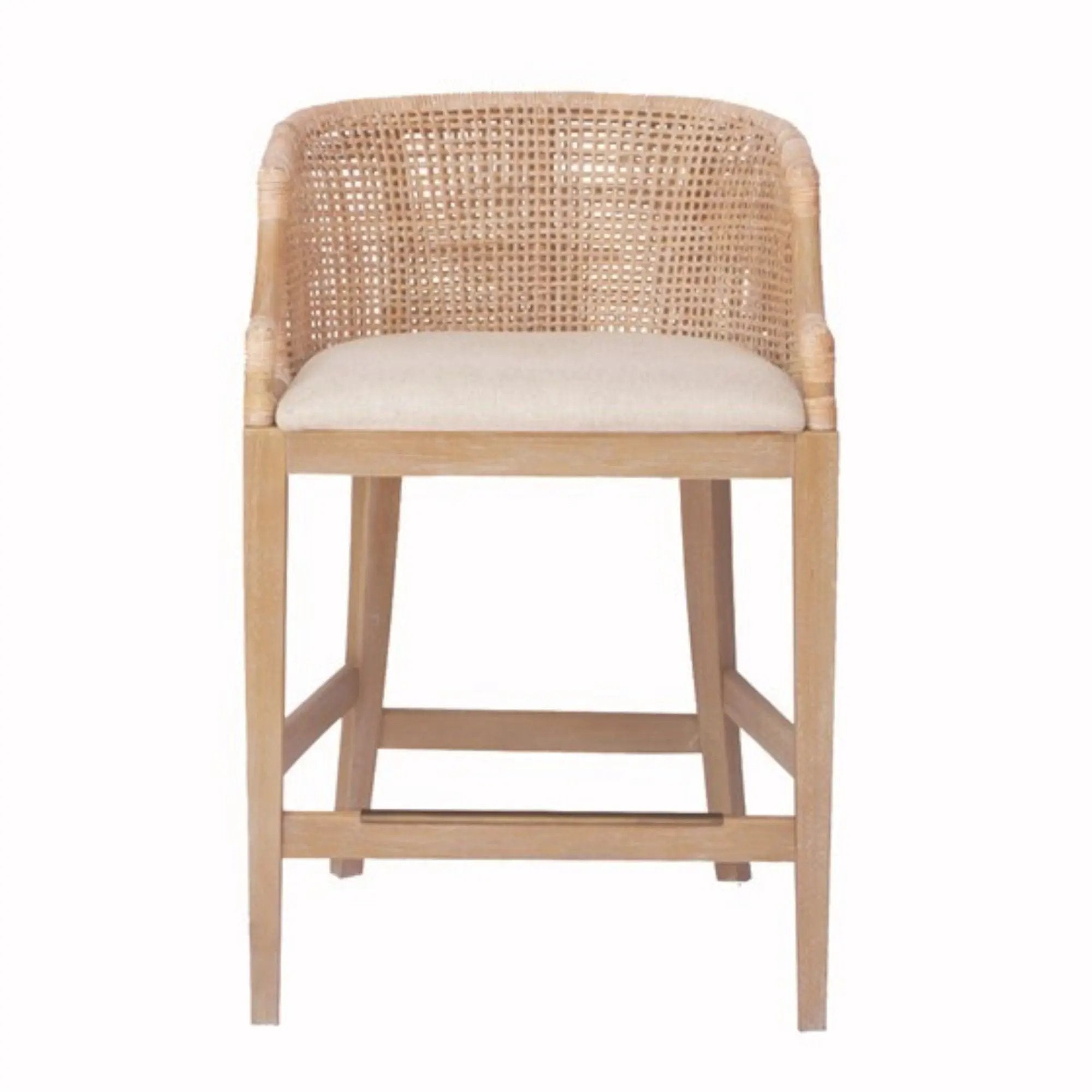 Casual Handcrafted Rattan Counter Stool by HouseOfZazla