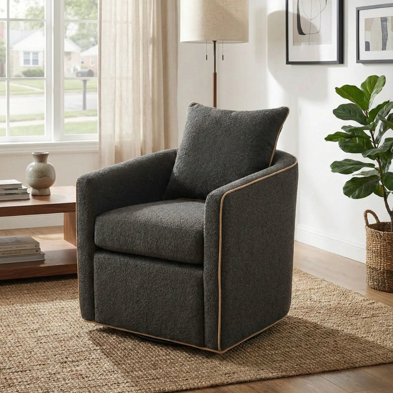 Swivel Accent Chair, Rotating Base, For Living Room by HouseOfZazla