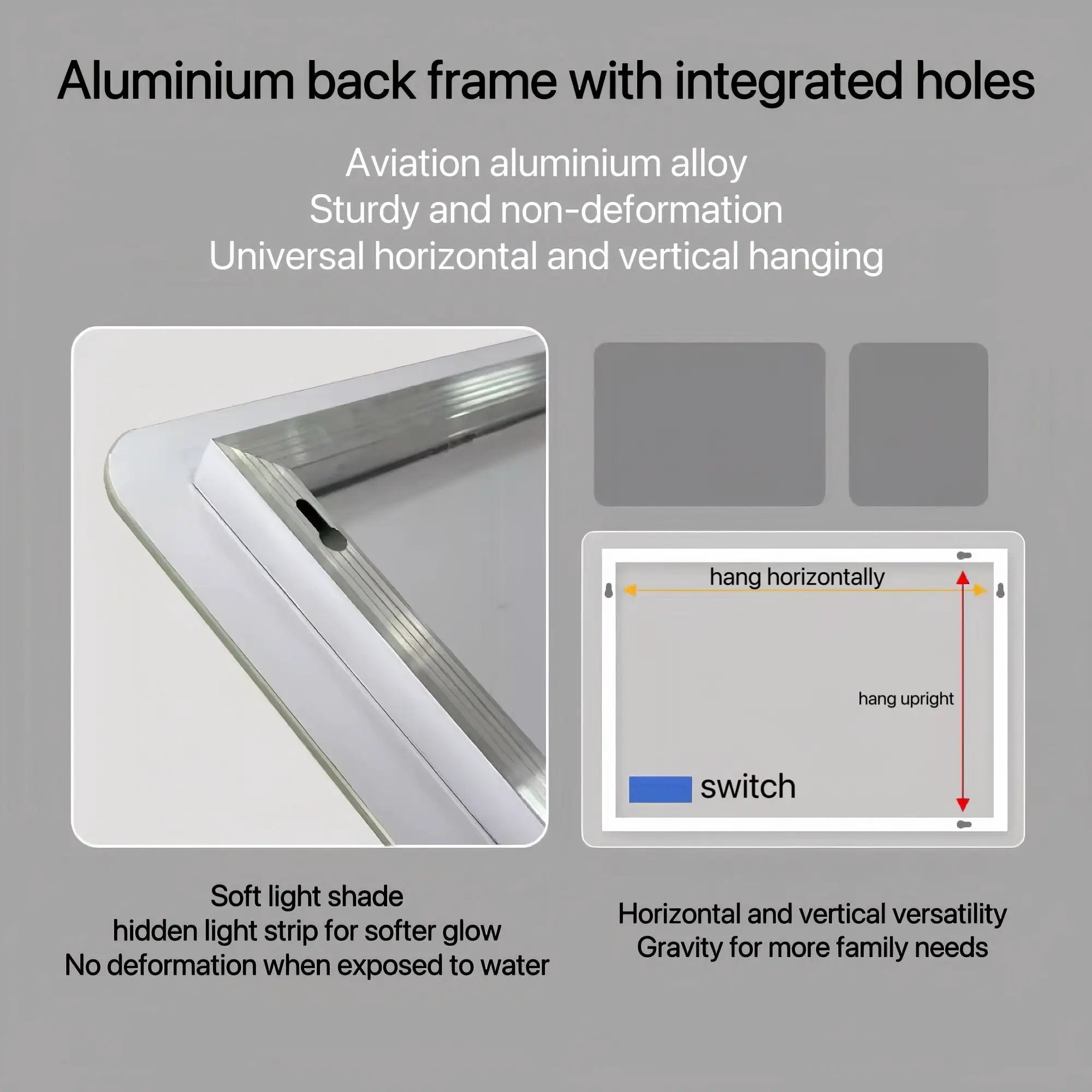 LED Backlit Bathroom Mirror with Anti-Fog Functionality by HouseOfZazla