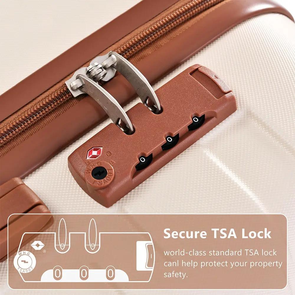 3-Piece Luggage Set - 20in Checked Suitcase with TSA Lock by HouseOfZazla