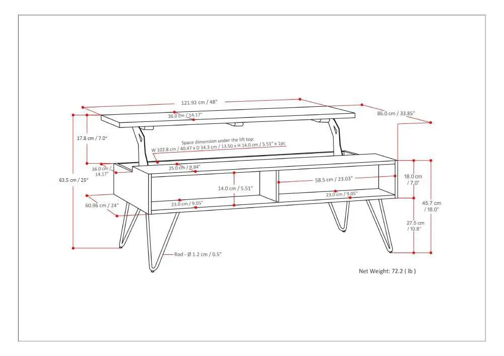Hunter - Handcrafted Lift Top Coffee Table by HouseOfZazla