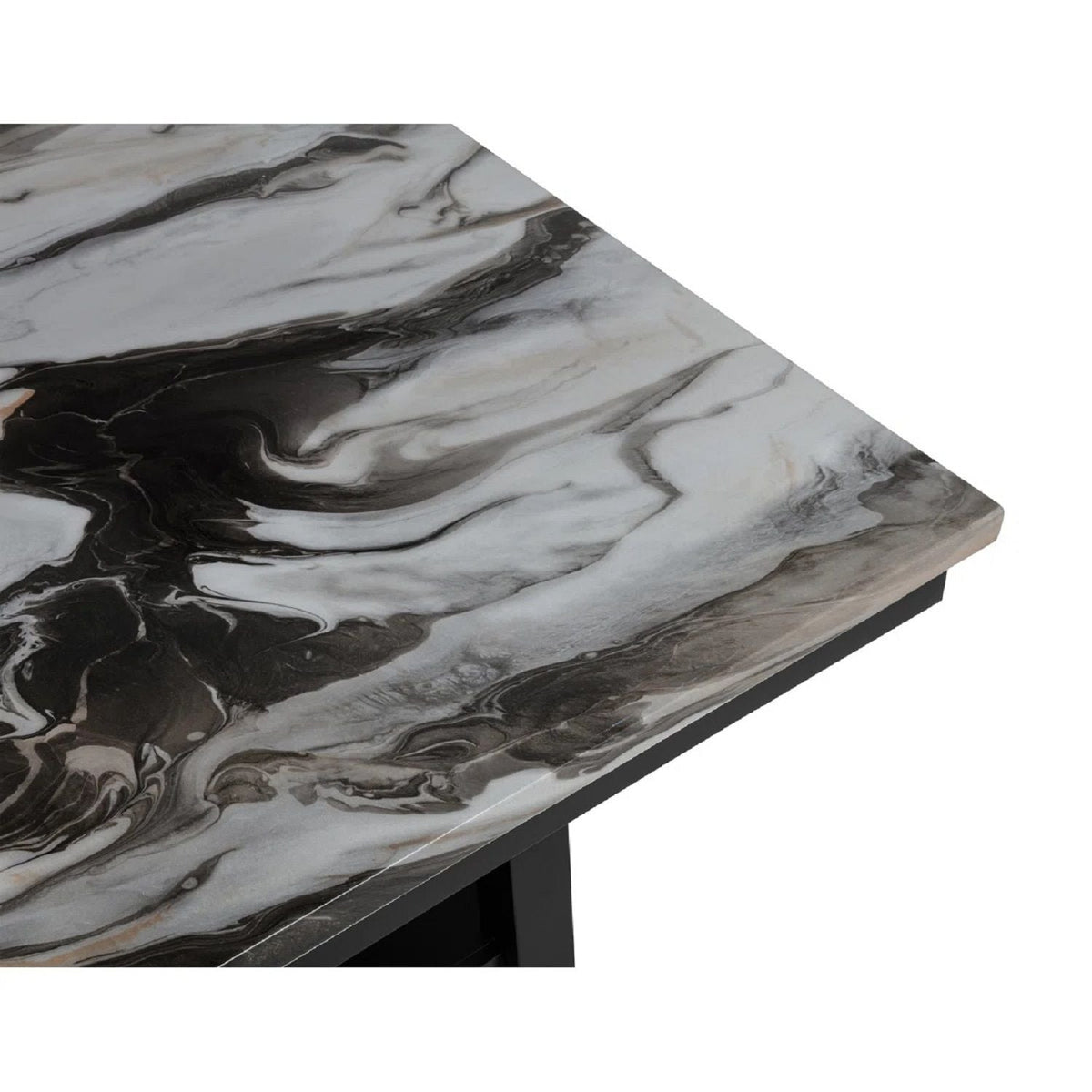 Counter Dining Table with Storage Shelf - Black, photo 2 of 4