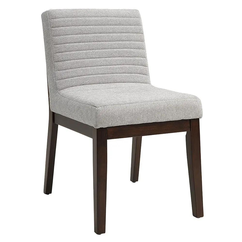 Edwyn - Side Chair (Set of 2) - Gray Fabric & Brown by Unique Piece Furniture