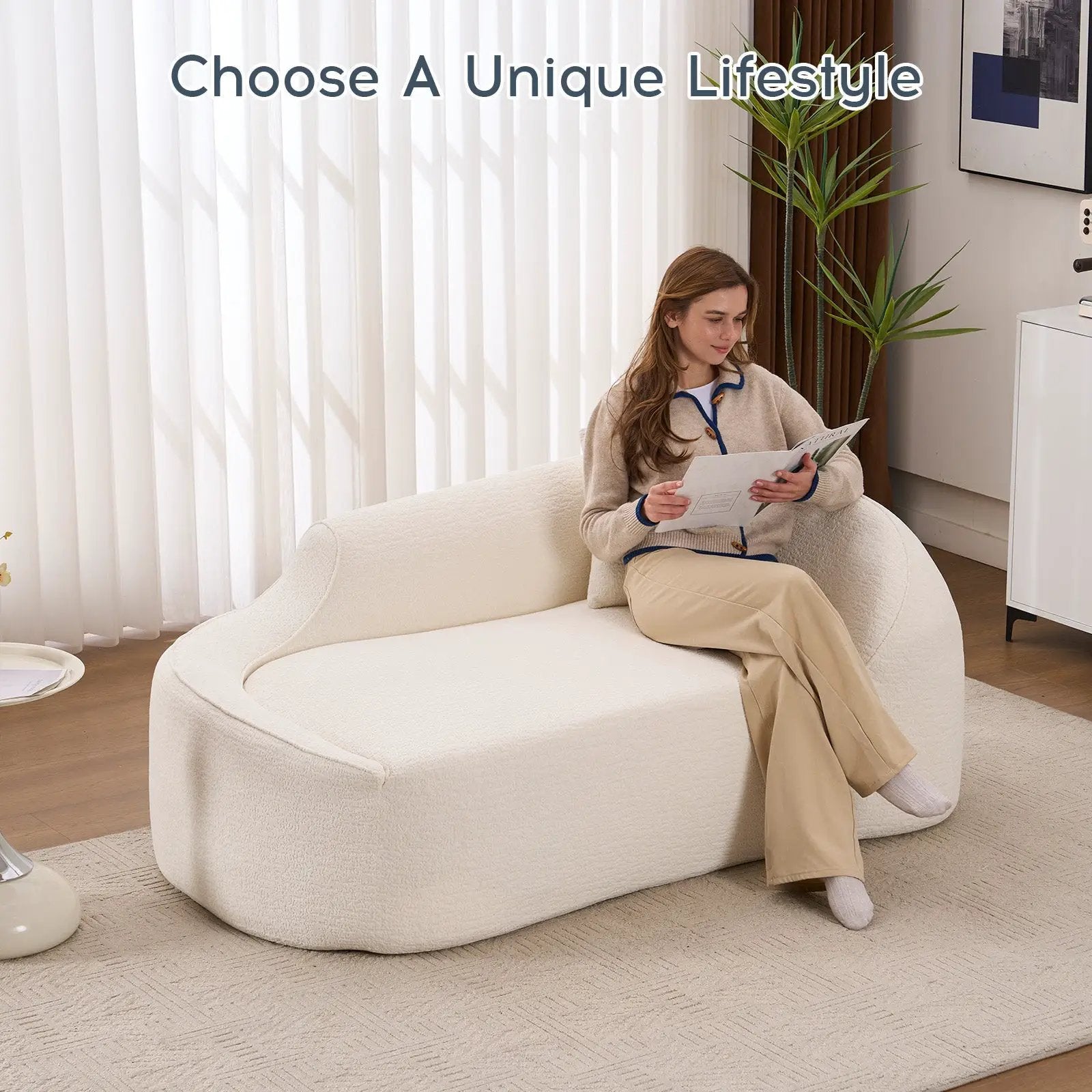 Curved Chaise Lounge Chair Indoor by HouseOfZazla
