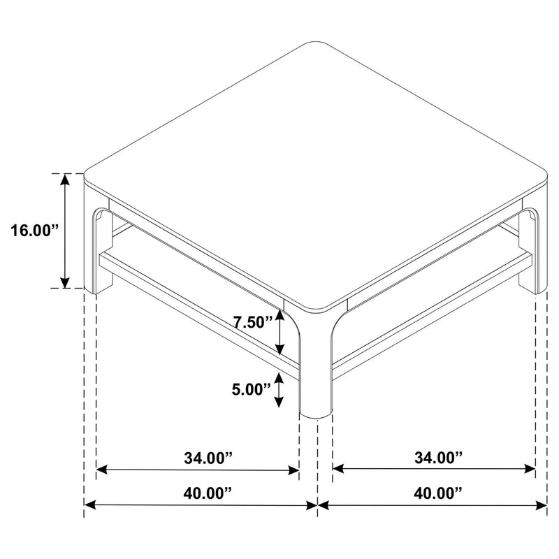 Solano Square Wood Cocktail Coffee Table Weathered Mango by Unique Piece Furniture