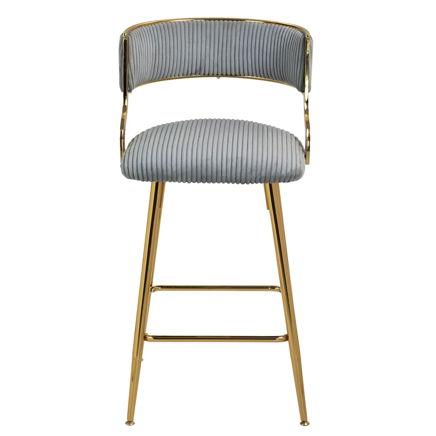 Counter Height Bar Stools With Powder Coating Base And Footrest (Set of 2) - by HouseOfZazla