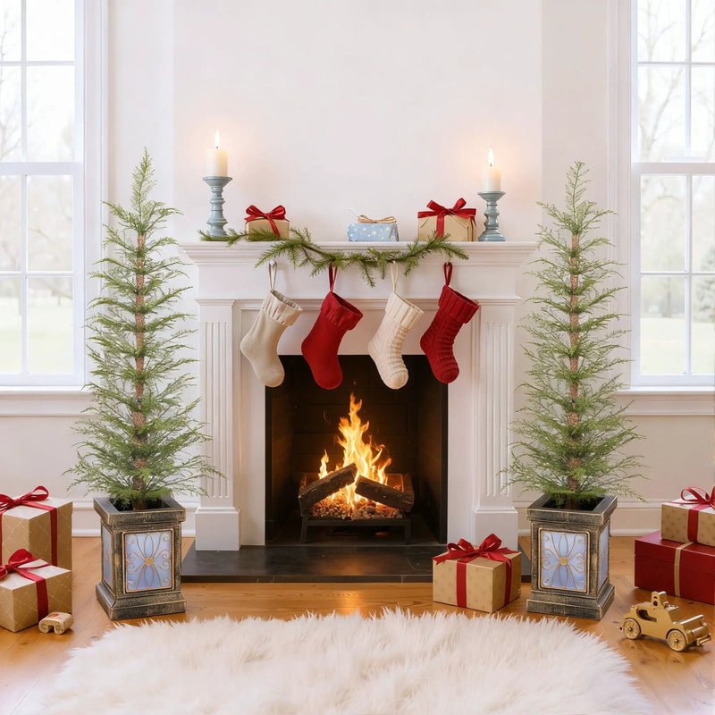 4Ft Pre Lit Artificial Christmas 2 Piece Set - Green by HouseOfZazla