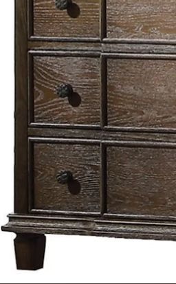 Oak Accent Chest with Five Drawers and Felt-Lined Top - Oak, photo 2 of 5