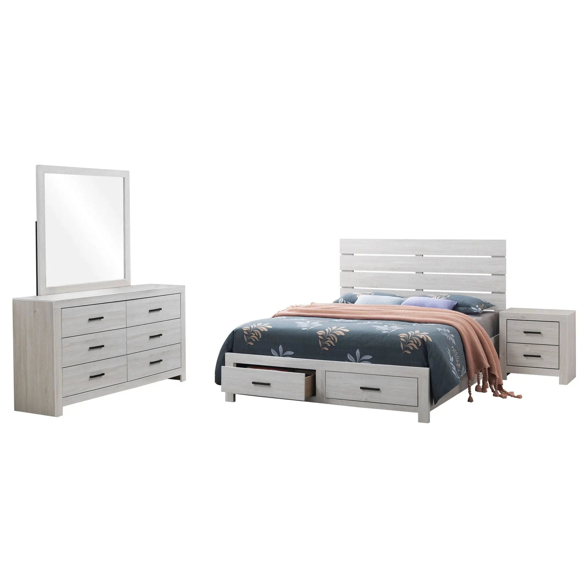 Brantford 4-piece Queen Bedroom Set Coastal White by Unique Piece Furniture