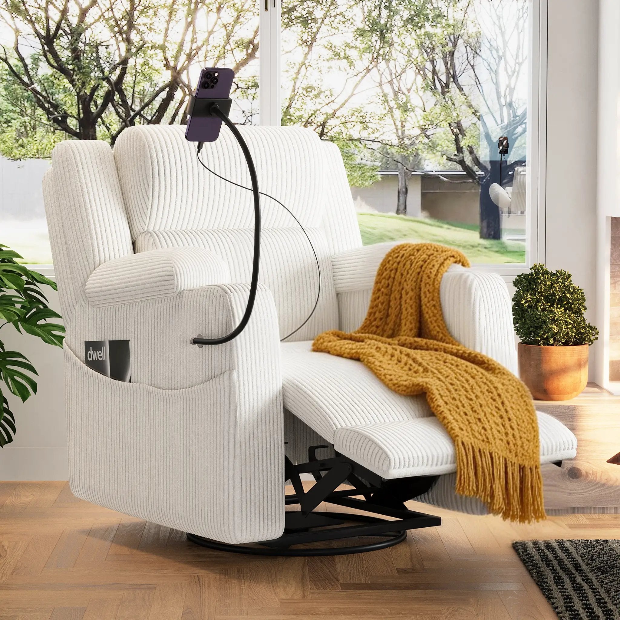 Electric Power Recliner Chair with Heat and Massage by HouseOfZazla