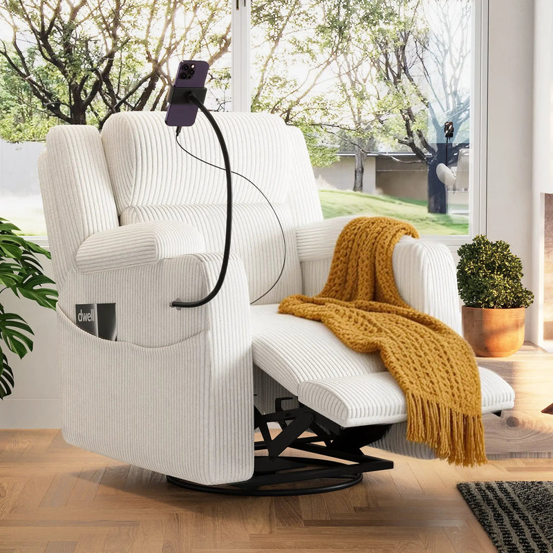 Electric Power Recliner Chair with Heat and Massage by HouseOfZazla