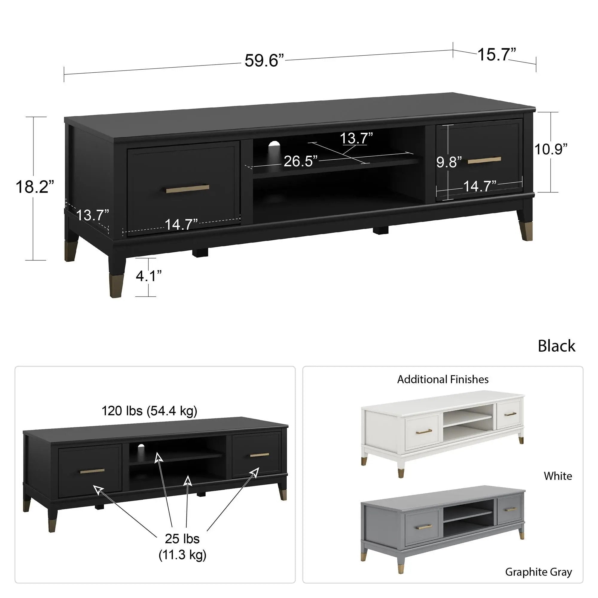 Westerleigh - TV Stand - Dark Gray by Unique Piece Furniture