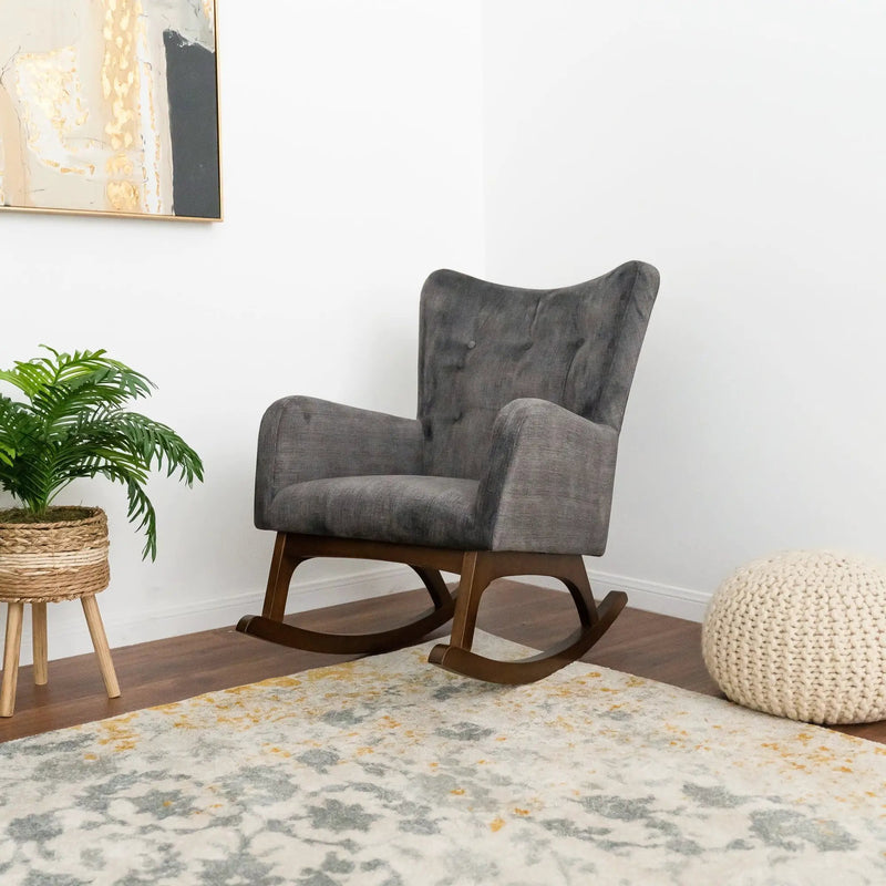 Alistair - Rocking Chair - Brown / Dark Gray by Unique Piece Furniture