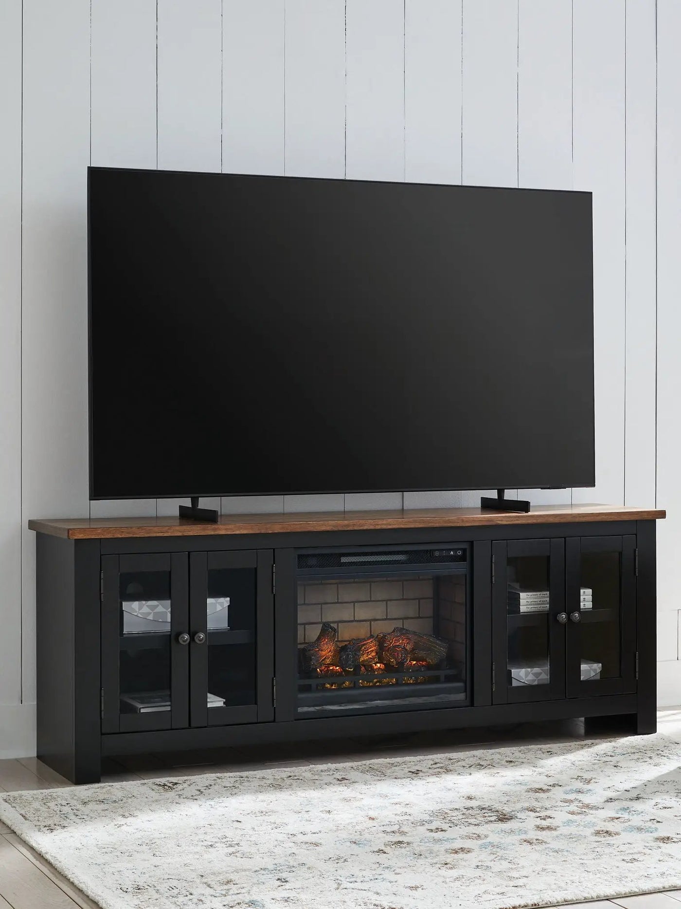 Wildenauer - 76" TV Stand With Electric Fireplace by Unique Piece Furniture