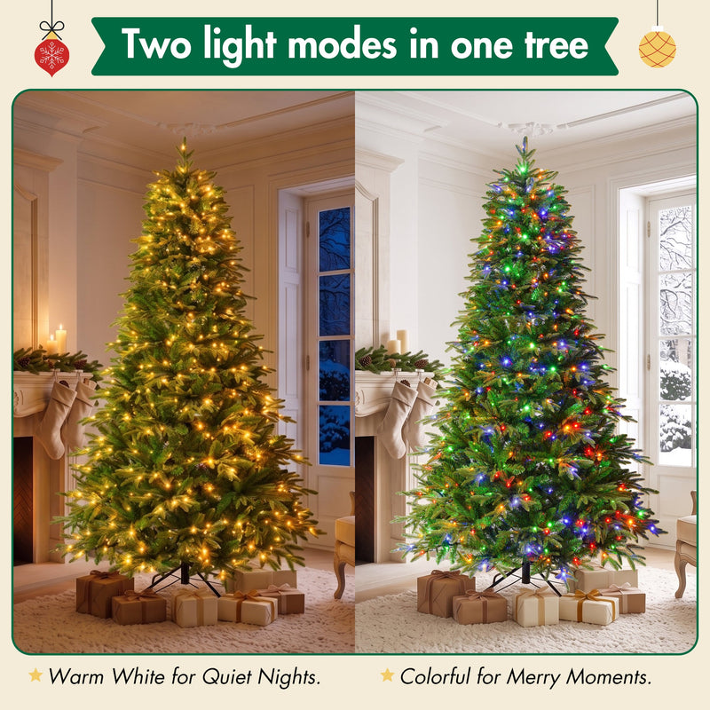 7.5FT Premium Life-Like Full Flocked Christmas Tree, photo 4 of 7