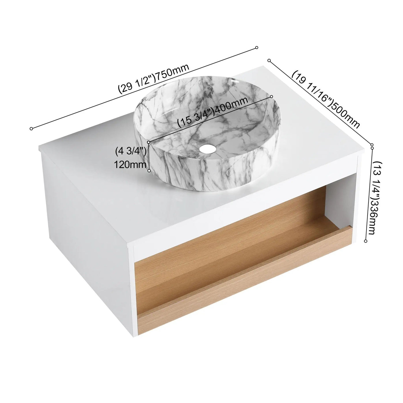 Floating Bathroom Vanity With Vessel Sink by HouseOfZazla