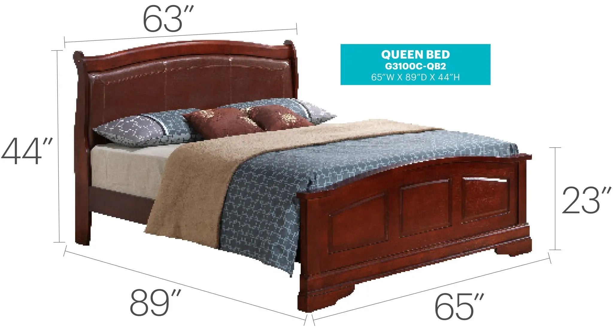 Panel Sleigh Bed Elegantly Crafted by Unique Piece Furniture