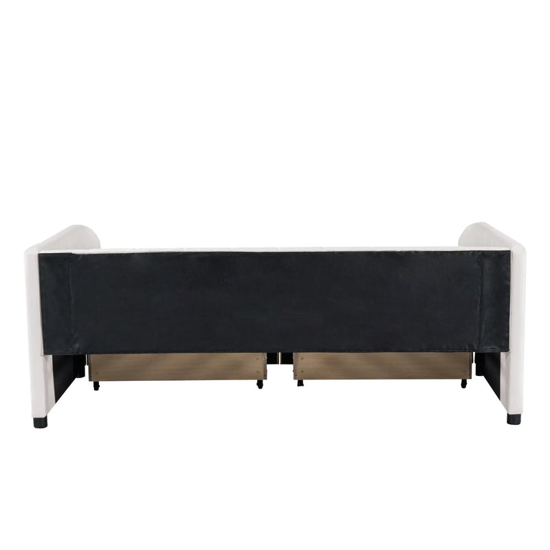 Upholstered Daybed With Ergonomic Design Backrest by HouseOfZazla