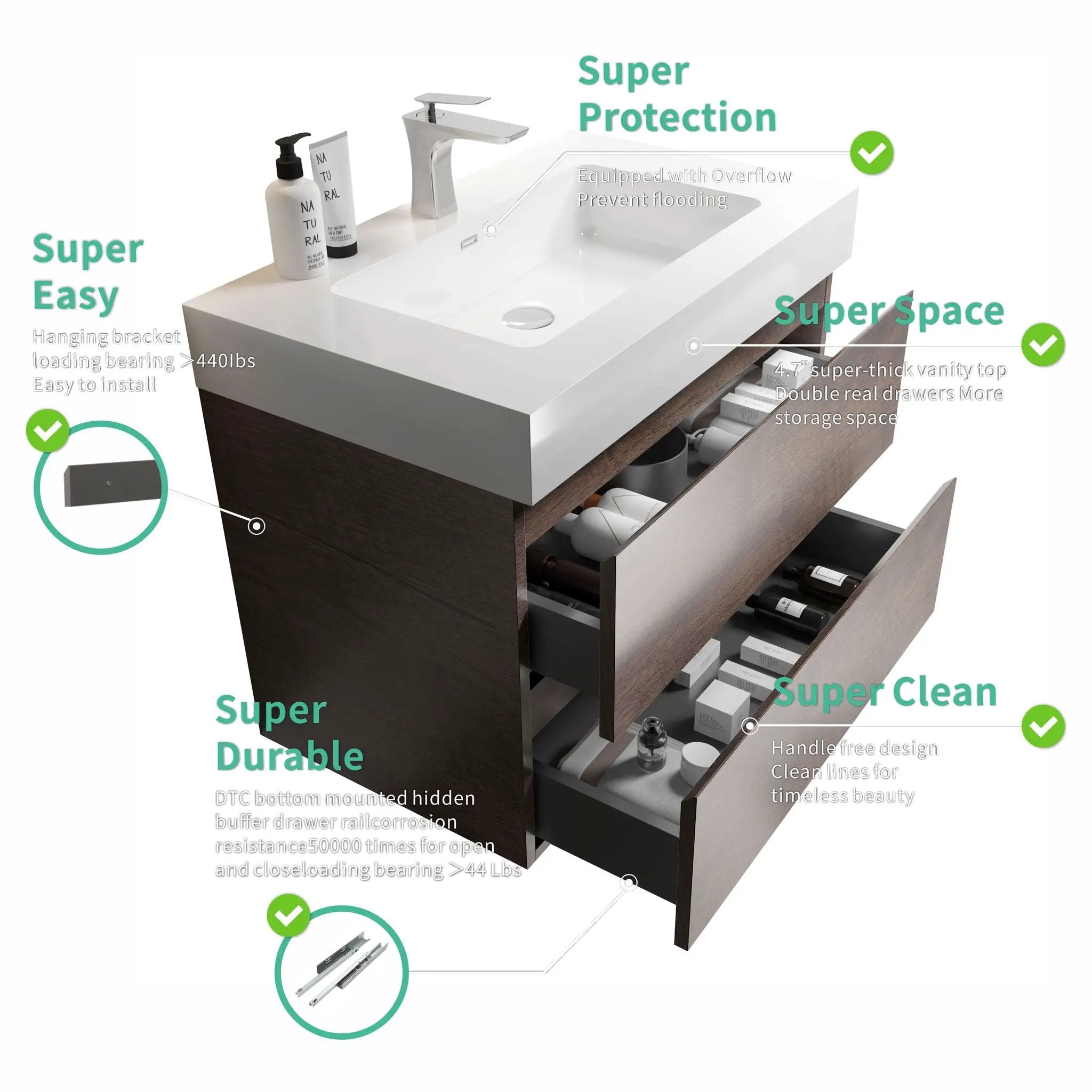 Alice 30" Floating Bathroom Vanity by HouseOfZazla