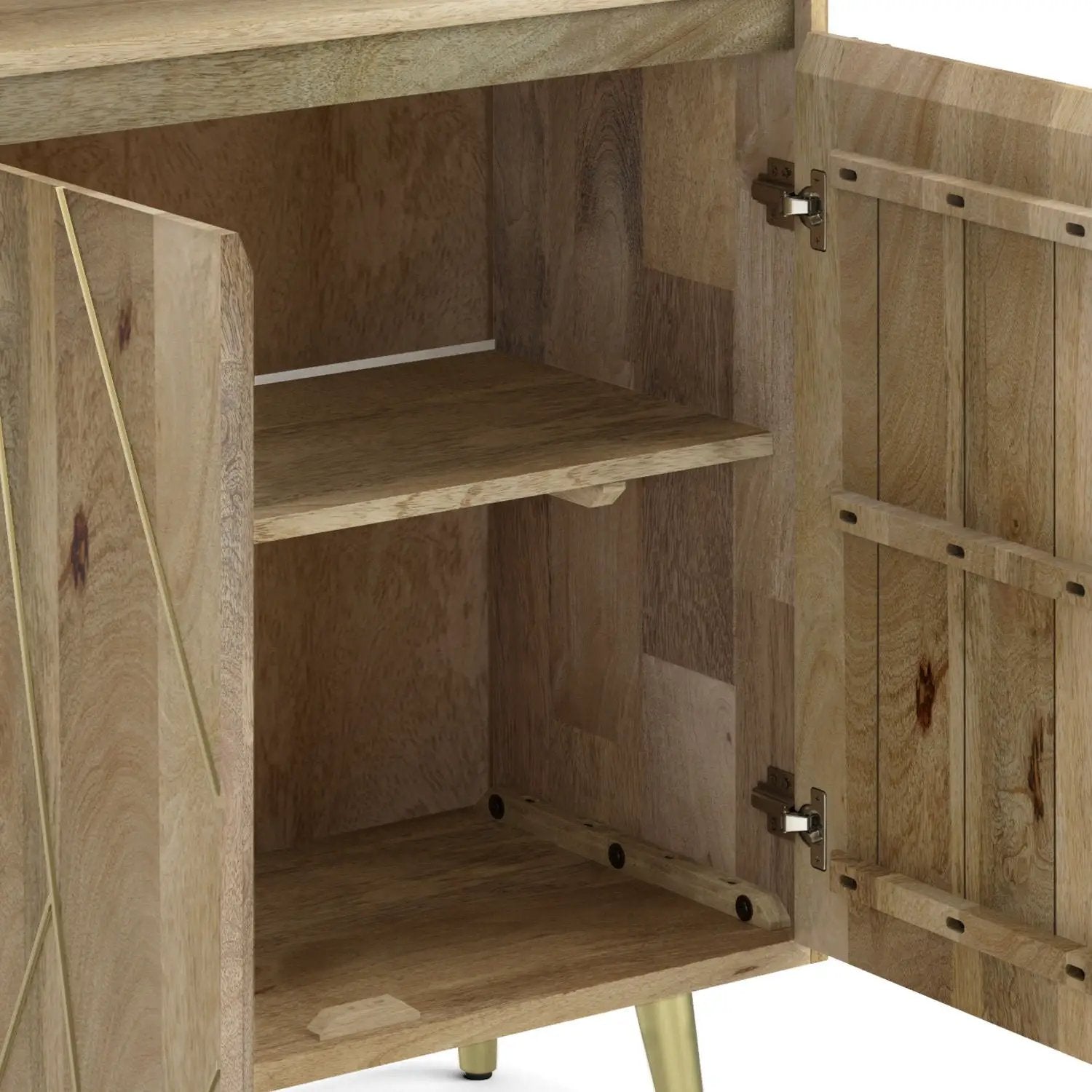 Jager - Bookshelf With Doors - Natural by HouseOfZazla