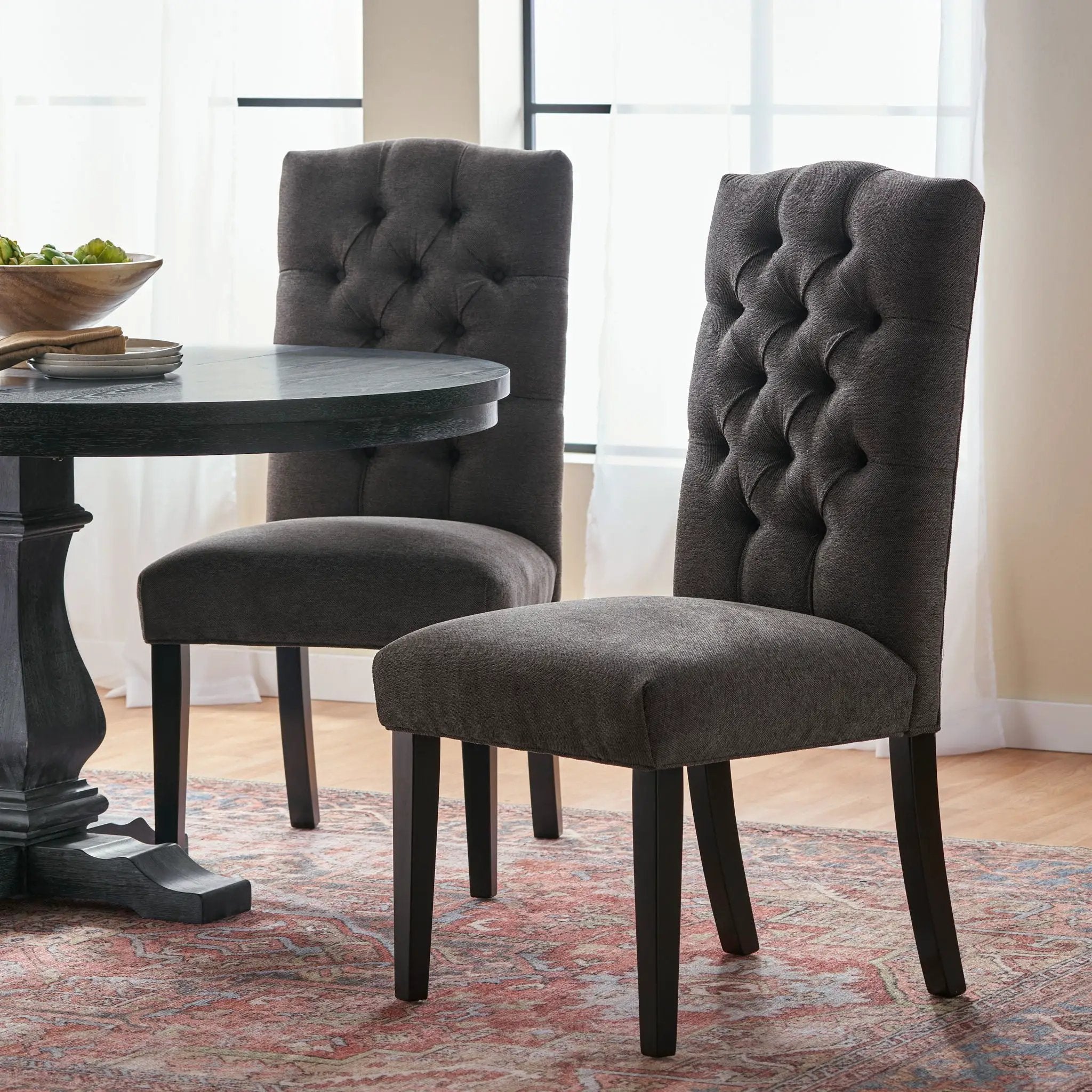 Harriet Tufted Dining Chair With Button Tufting And Diamond Stitching by HouseOfZazla