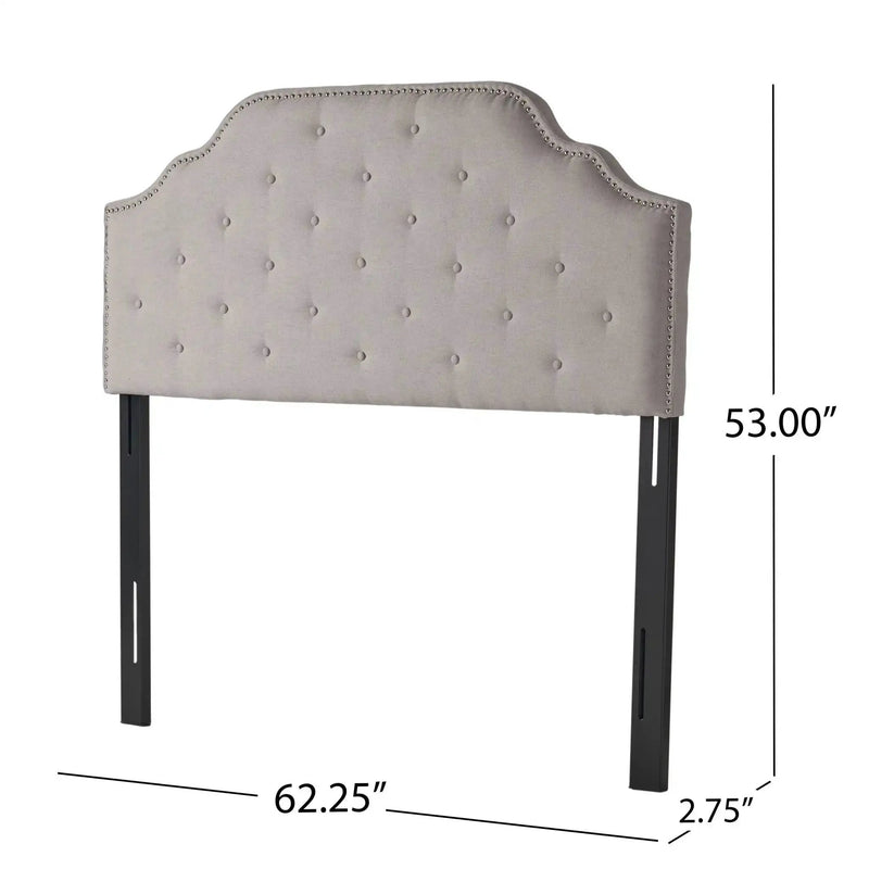 Luella Button Tufted Upholstered Headboard by HouseOfZazla