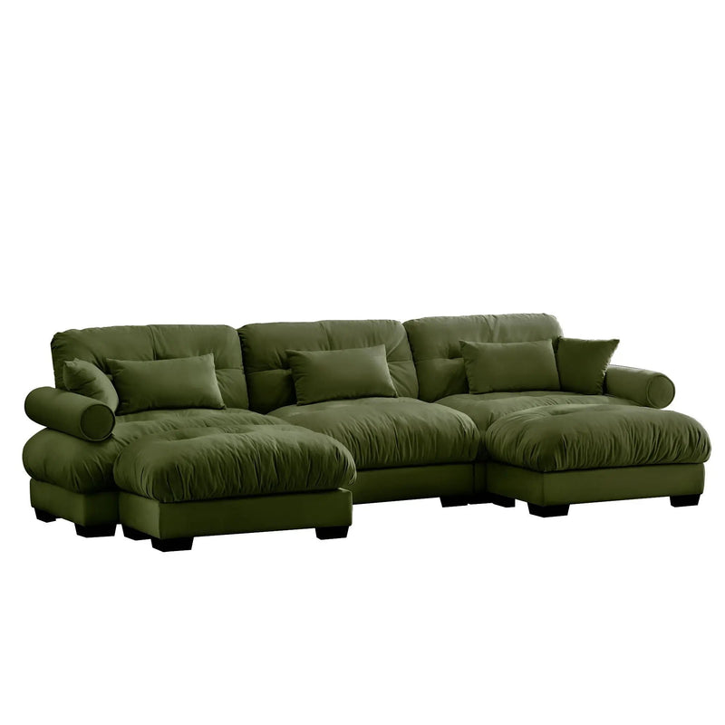 Super Comfort Oversized Modular Sectional Sofa With Movable Ottoman by Unique Piece Furniture