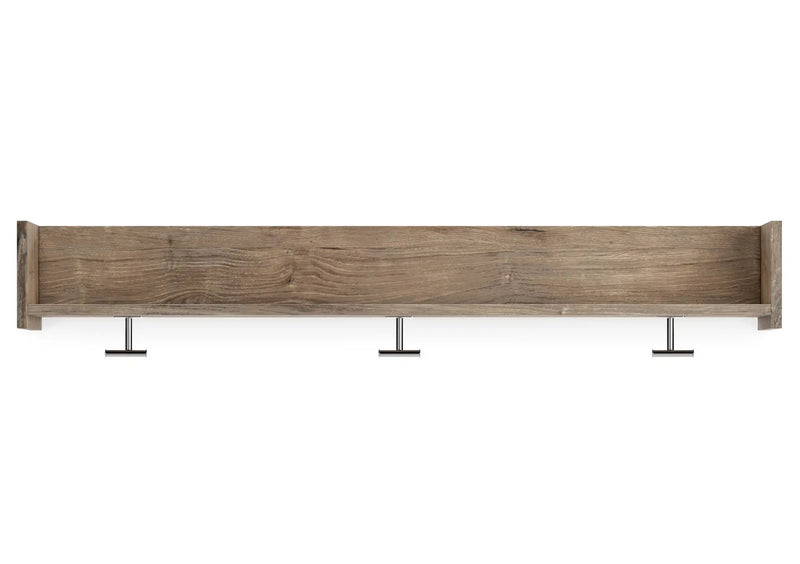 Oliah - Wall Mounted Coat Rack w/Shelf - Natural by Unique Piece Furniture