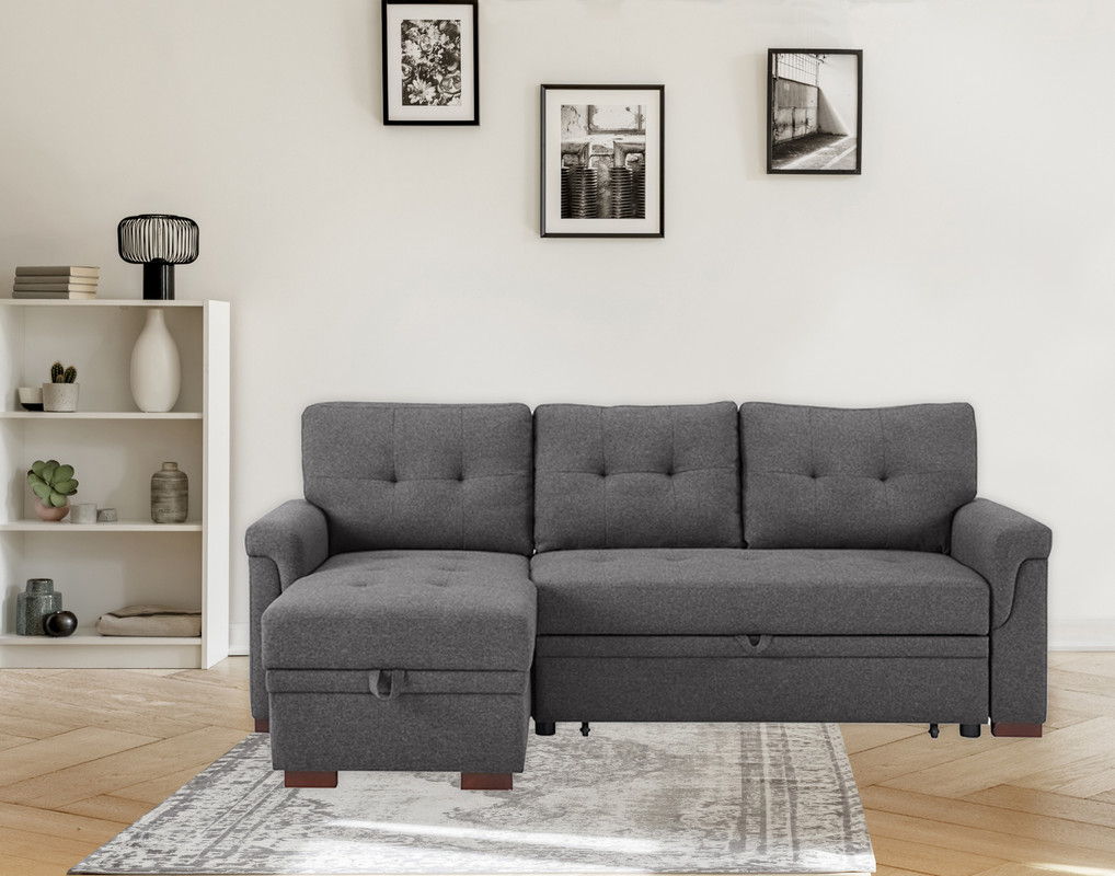 Sierra Reversible Sleeper Sectional Sofa With Storage Chaise