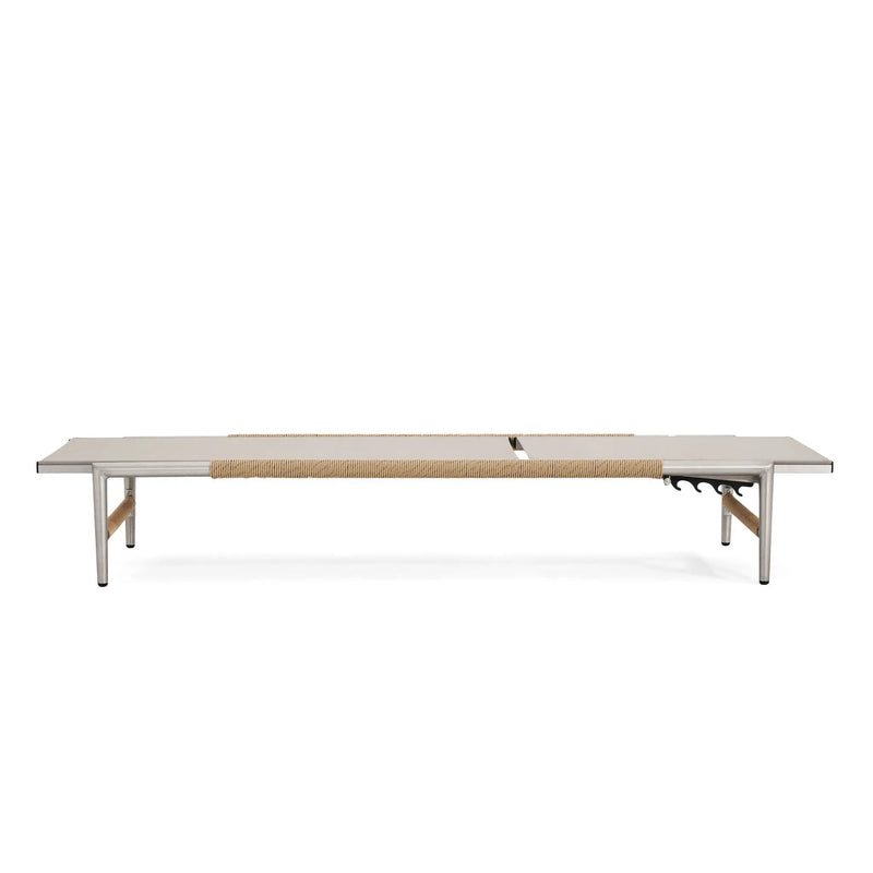 Hargrove Outdoor Aluminum Chaise Lounge with Mesh Seat by HouseOfZazla