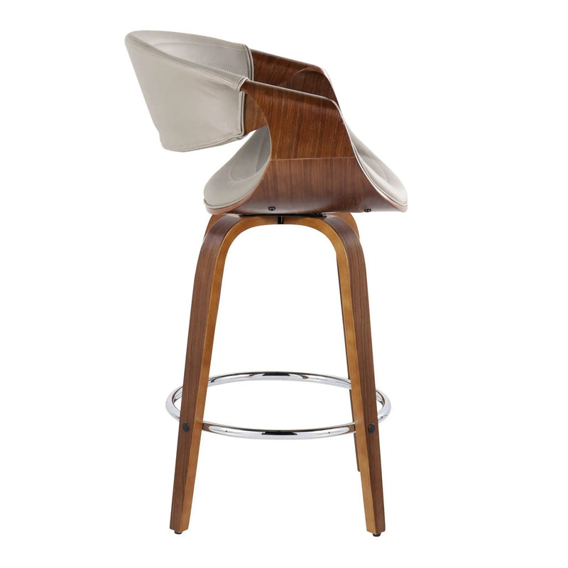 Symphony - Mid Century Modern Fixed Height Counter Stool & Swivel With Round Footrest (Set of 2) by Unique Piece Furniture