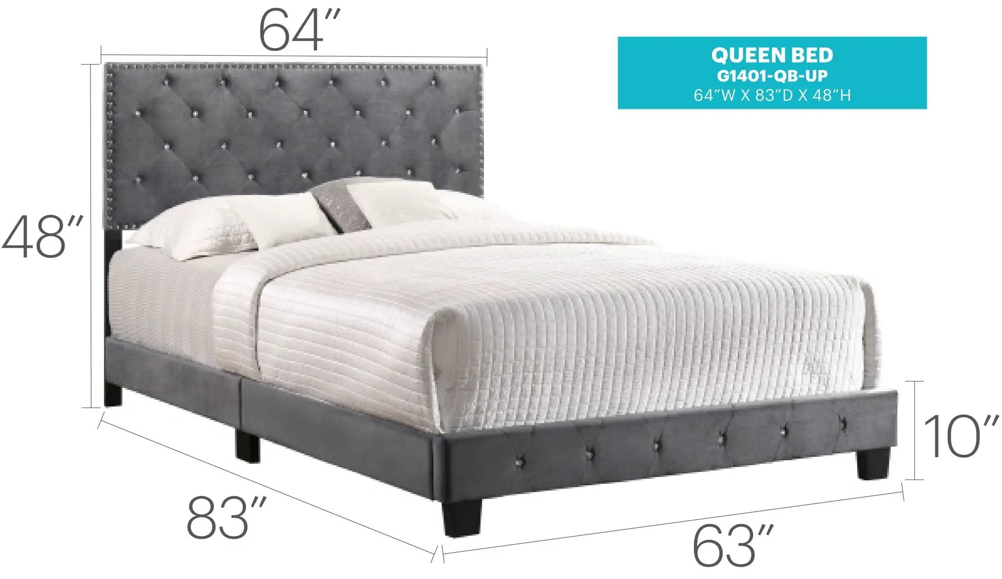 Luxurious Upholstered Bed by Unique Piece Furniture