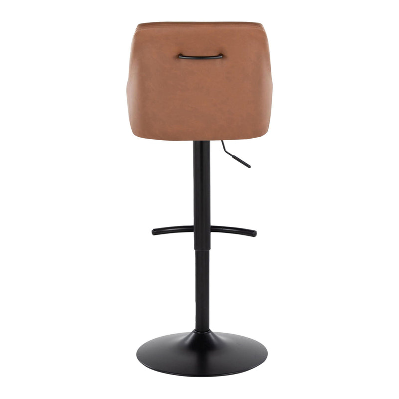 Hannah - Transitional Adjustable Barstool With Swivel With Rounded T Footrest (Set of 2) by Unique Piece Furniture