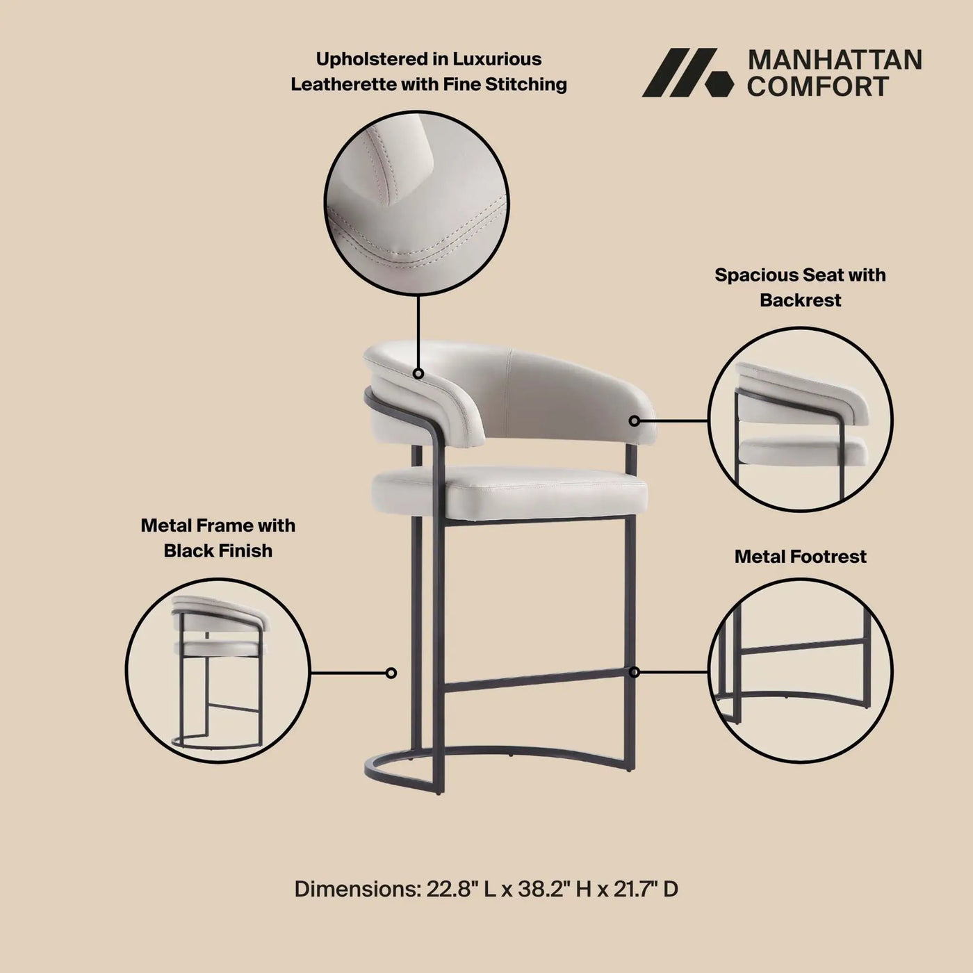 Augusta - Counter Stool by HouseOfZazla