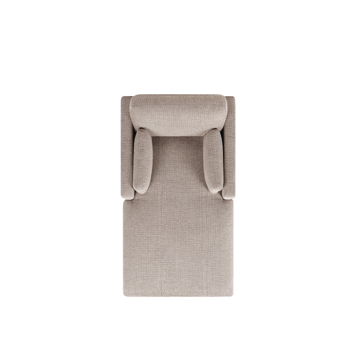 Knox 65" Modern Farmhouse Chaise Lounge Chair with Feather-Down Cushion - Stone, photo 5 of 10