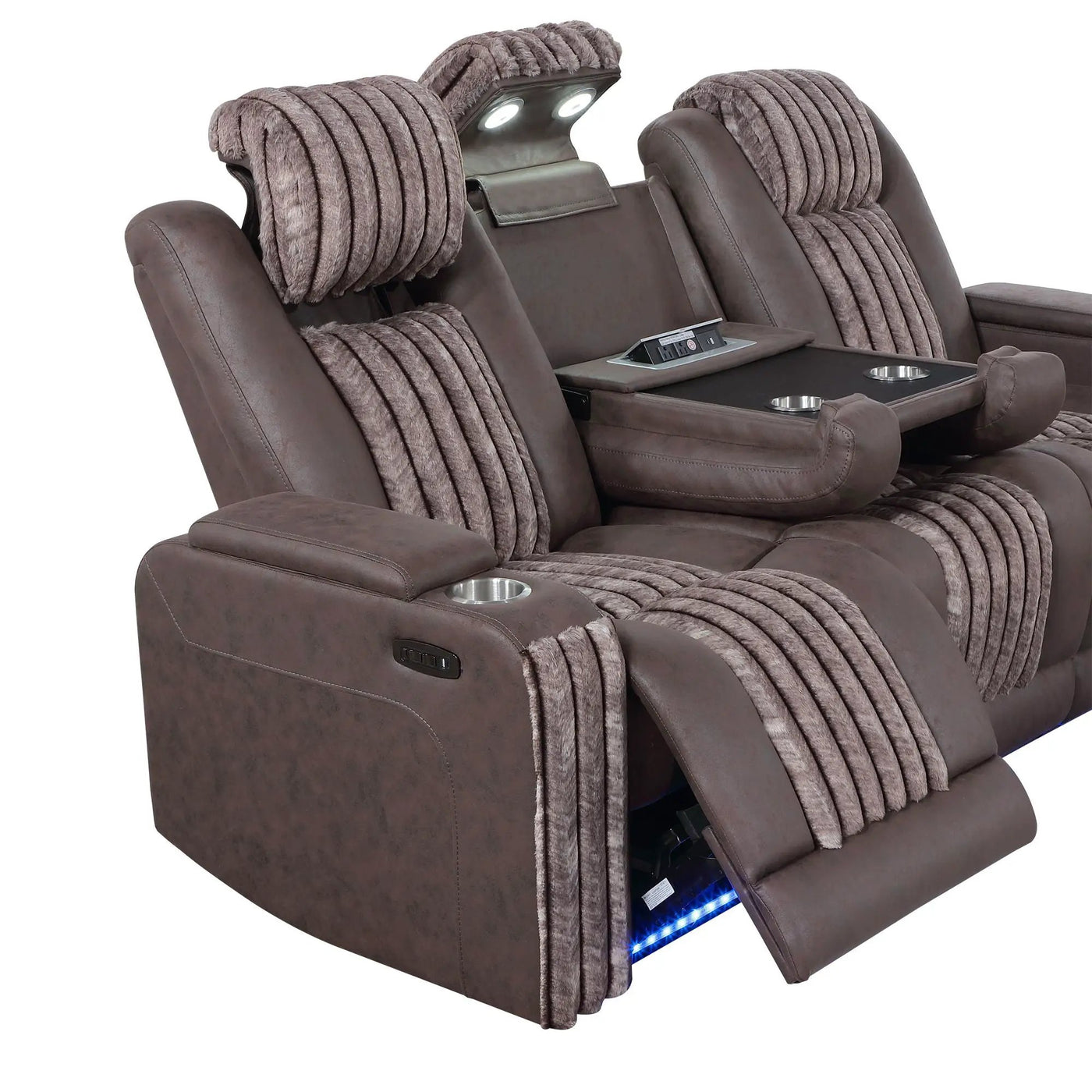 Duran - Power Reclining Sofa With Power Headrest by HouseOfZazla