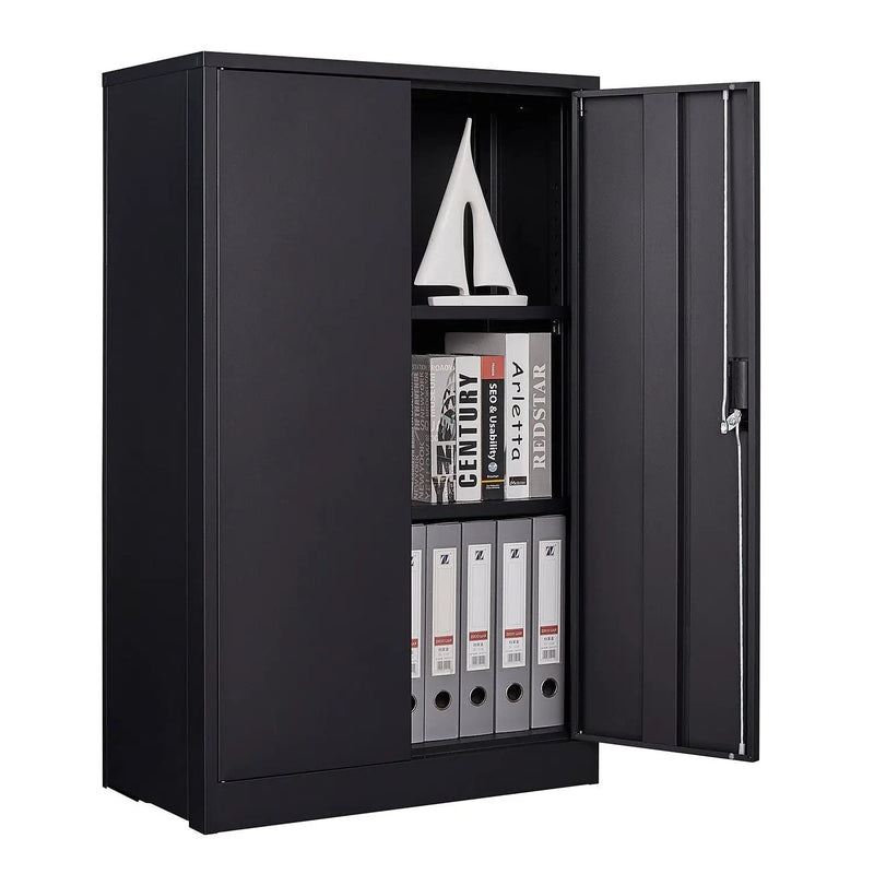 Metal Storage Cabinet With Locking Doors And Adjustable Shelf, Folding Filing Storage Cabinet, Folding Storage Locker Cabinet For Home Office, School, Garage by HouseOfZazla