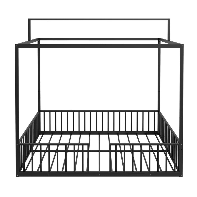 3 In 1 Convertible Montessori Floor Bed With Fenced Support by HouseOfZazla