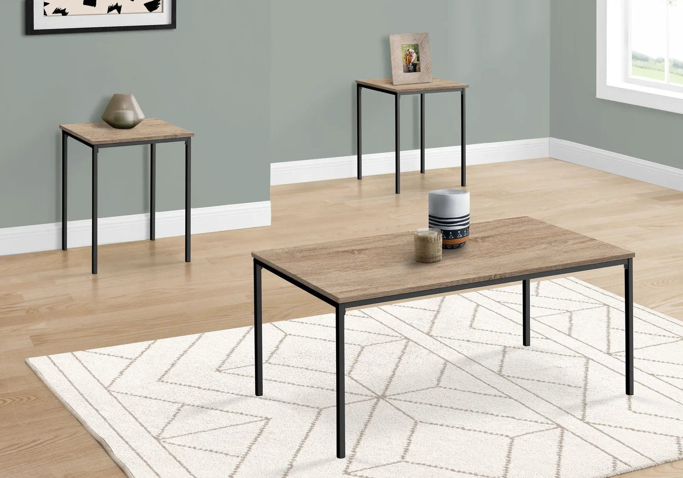 Table Set, Coffee, End, Contemporary, Modern (Set of 3) by HouseOfZazla