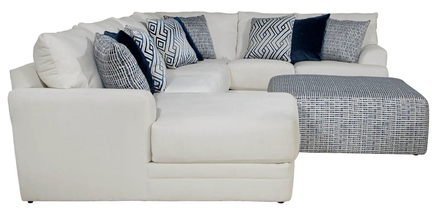 Polaris - Sectional With Comfort Coil Seating, 9 Included Accent Pillows And Included Cocktail Ottoman by Unique Piece Furniture