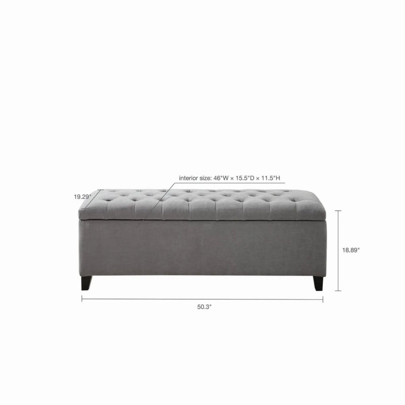 Elegant Design Tufted Top, Soft Close Storage Bench by Unique Piece Furniture