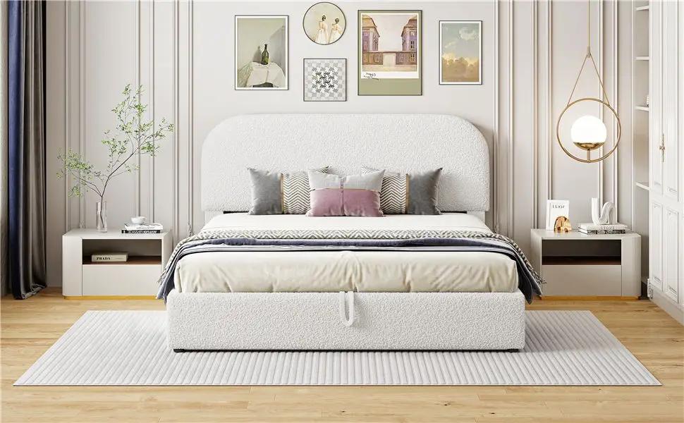 Upholstered Platform Bed With Hydraulic Storage System by HouseOfZazla